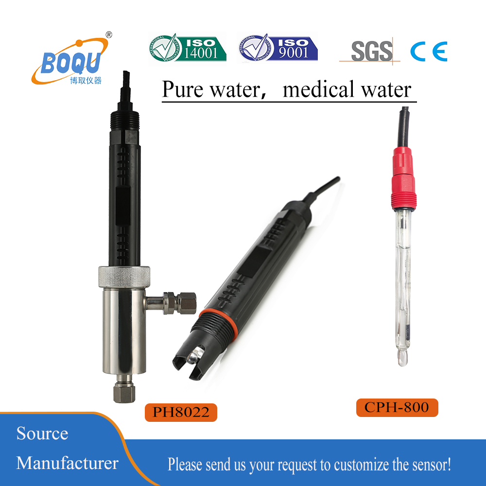 BOQU IOT Water Quality Online 4-20ma RS485 Industrial Digital Analog Glass ORP pH Replacement Electrode Probe Sensor Price