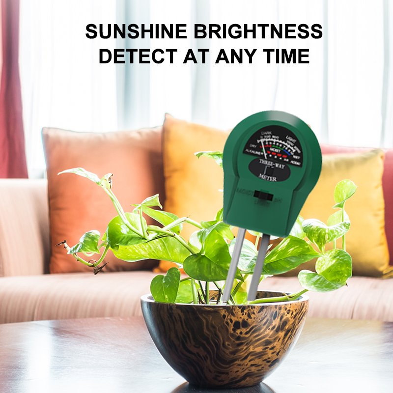 Customized logo 3 in 1 Soil Meter for PH Soil Moisture, pH, Illumination Testing
