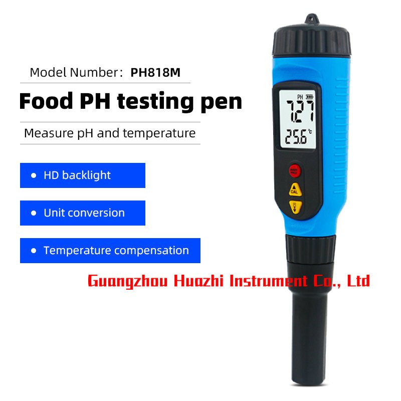 PH818M PH Meter food Dough Meat Vegetable milk Fruit Sauces Semi-solid PH Tester Acidimeter
