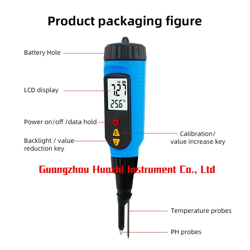 PH818M PH Meter food Dough Meat Vegetable milk Fruit Sauces Semi-solid PH Tester Acidimeter