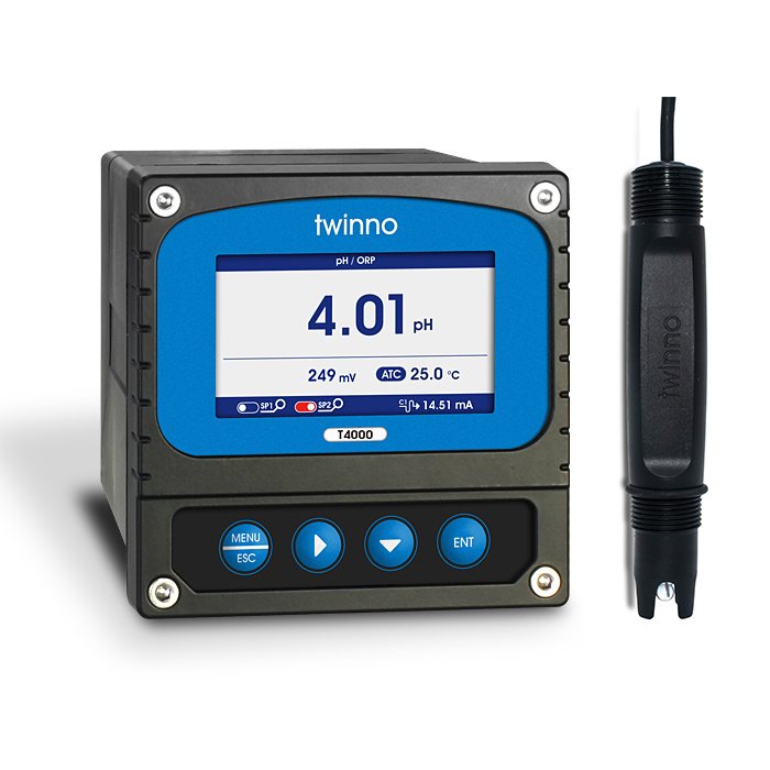 New Online pH/ORP Meter 4-20mA RS485 Meter Product Color LCD Display Industrial Pharmaceutical Waterproof High Precis