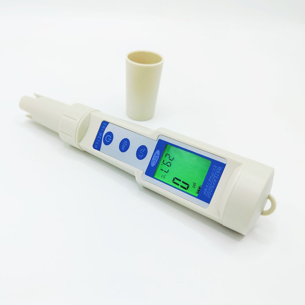 Portable Digital EC pH Meter 3 in 1 Water Quality Monitor Tester For Pools Drinking Water Aquariums