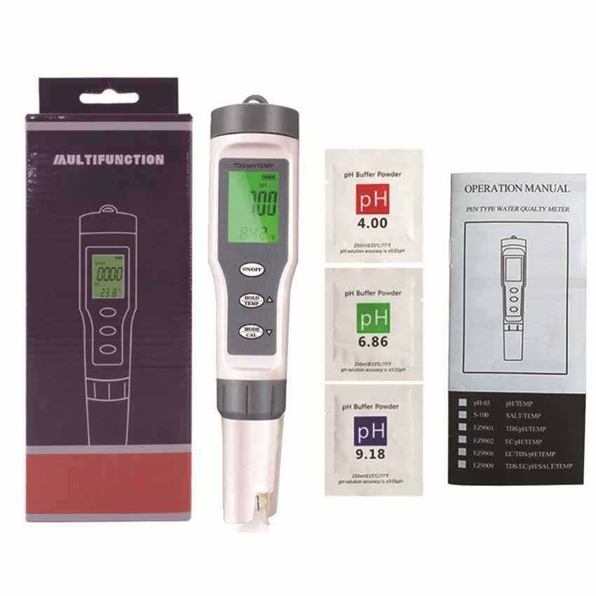 New pH pen tds pen Multi-functional water quality pH value TDS temperature 3 in 1 pH meter test pen