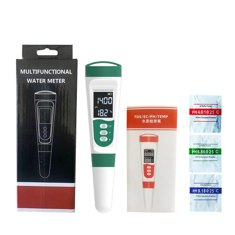 Digital Pocket Portable Waterproof with Backlight PH Pen TDS EC TEMP Meter Water Quality Tester