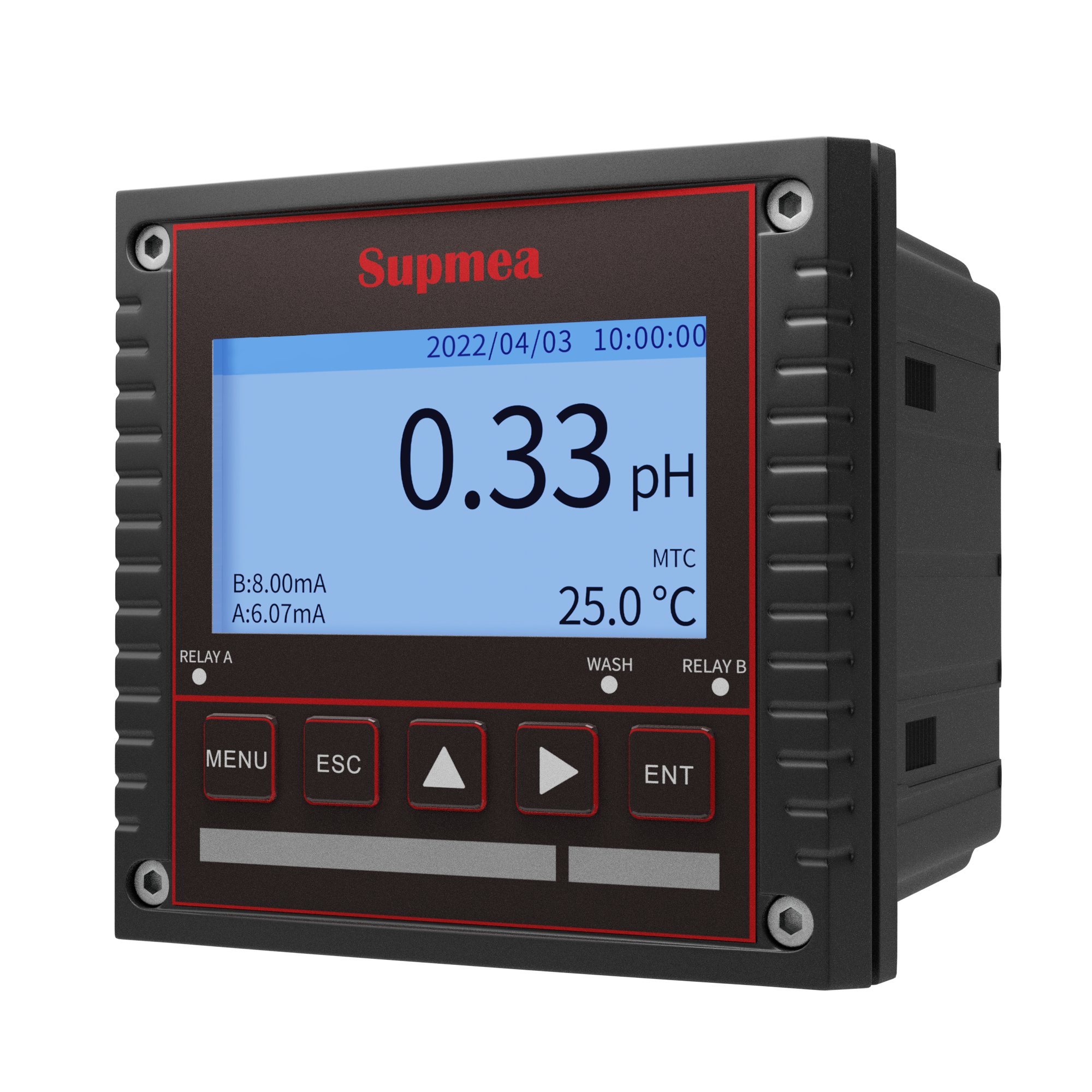 Industrial 4.3-inch smart pool water quality monitor ph orp online controller create with acid pump
