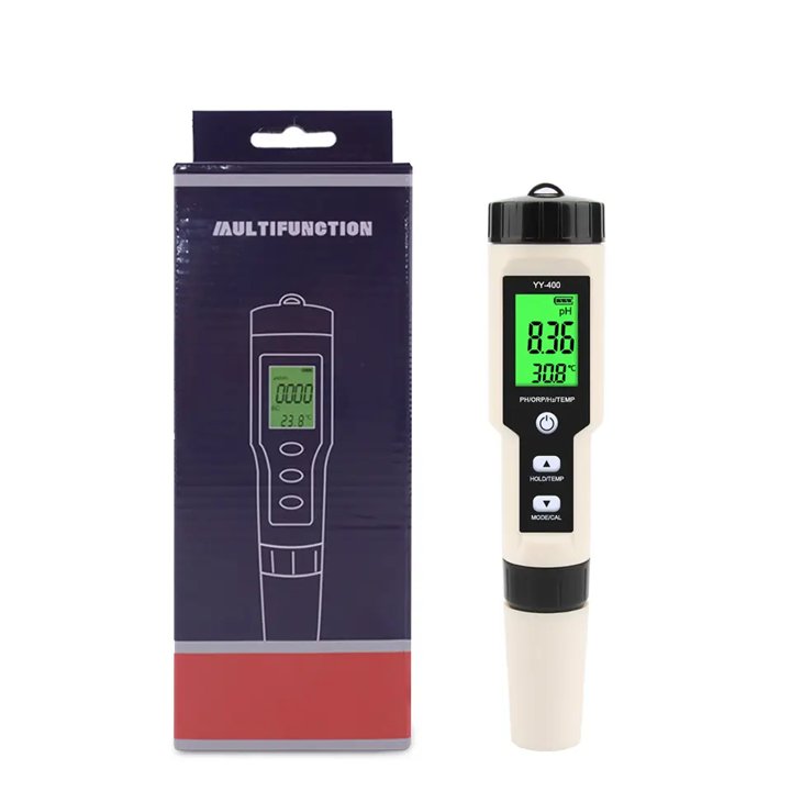 Portable YY-400 PH / ORP / H2 & TEM Hydrogen Ion Concentration Water Quality Test Pen 4 in 1 PH Meter Tester