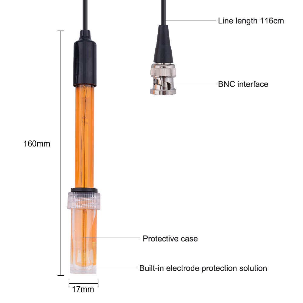 Replacement Probe Orp Meter oxidation reduction potential for water Aquarium Electrode Test BNC Q9 Connector