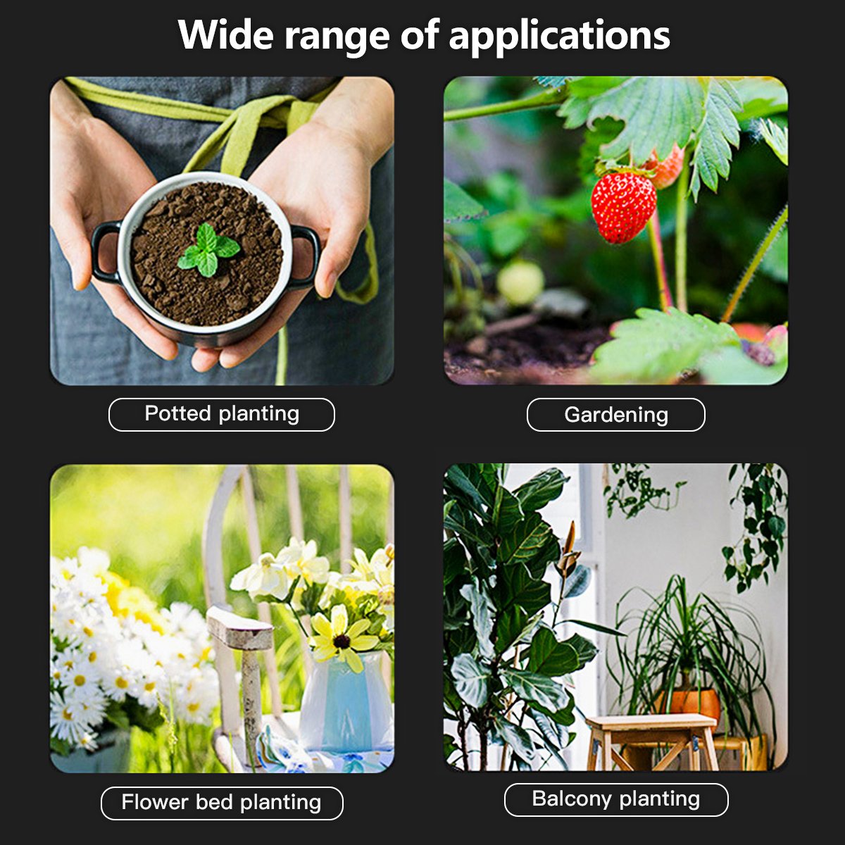 MC Digital 4 In 1 Soil Survey Instrument PH Meter Moisture Monitor Temperature Sunlight Tester for Gardening Plants Farming