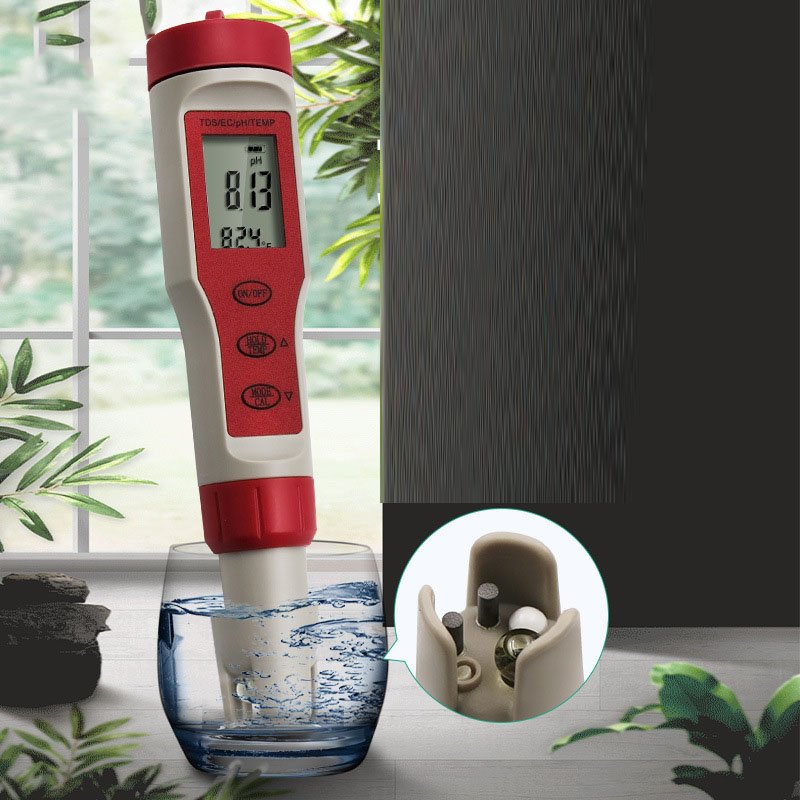 Digital Pocket TDS/PH/EC Meter Automatic Temperature Water Quality Monitor Tester Industrial Use Pools Drinking Water Aquariums