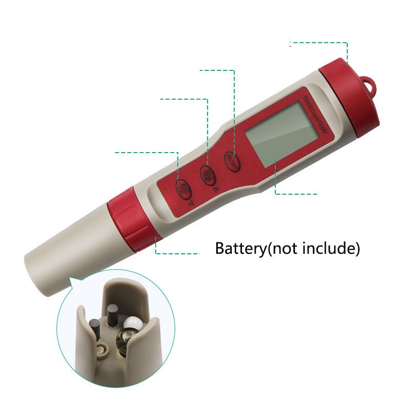 Digital Pocket TDS/PH/EC Meter Automatic Temperature Water Quality Monitor Tester Industrial Use Pools Drinking Water Aquariums