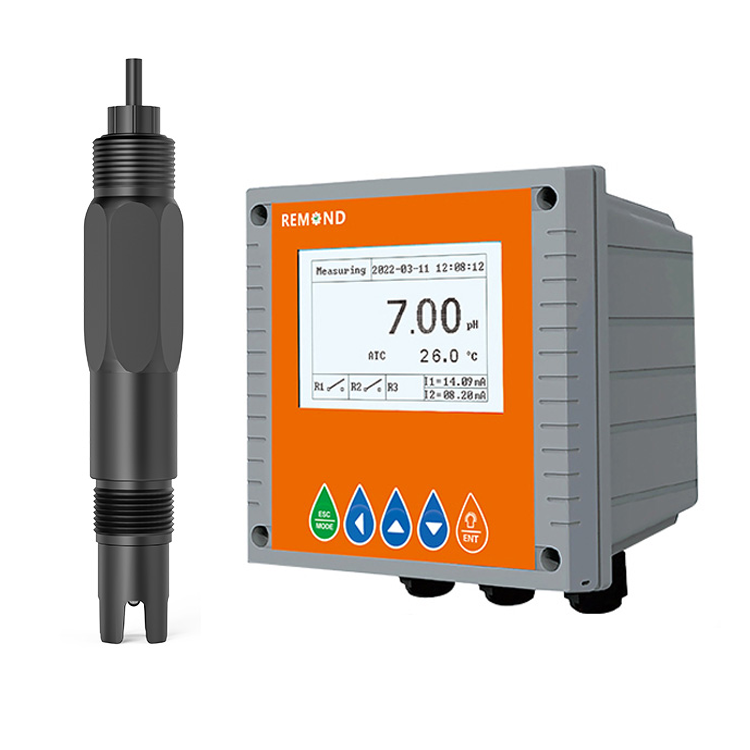Industrial Online pH ORP Controller RS485 LCD Screen Display Digital pH ORP Meter Tester with Sensor