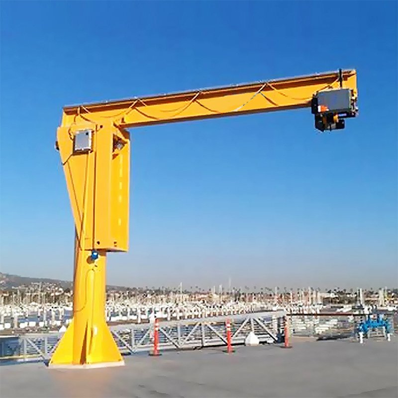 Column type cantilever slewing jib crane budget price sale 2t 5m length light equipment