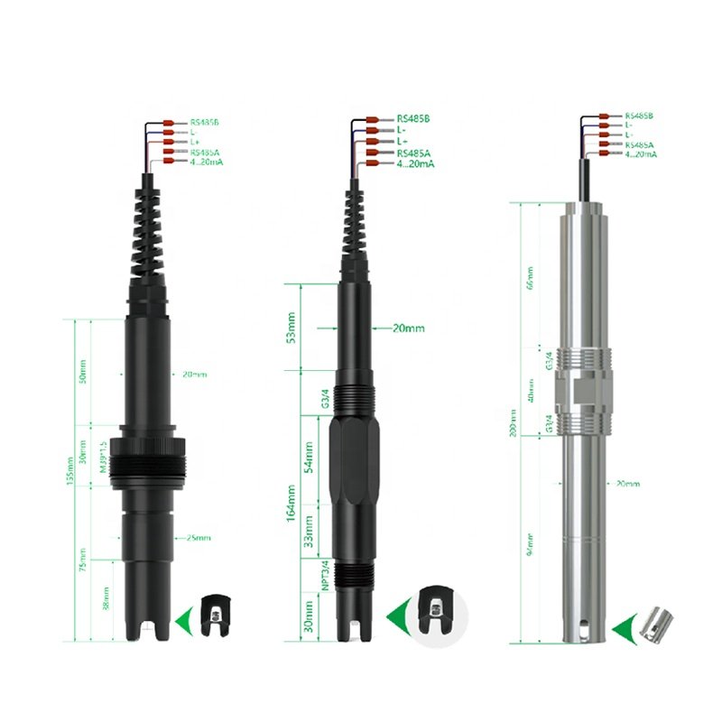 Water Sensor Supplier Online Water Analyzer RS-485 MODBUS 4...20mA Salinity Sensor for Seawater Shrimps