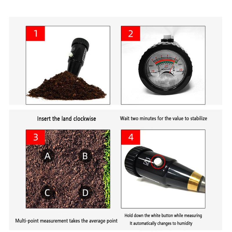 ZD05/ZD06 Soil PH meter pH meter Moisture percentage Moisture detector Horticultural test