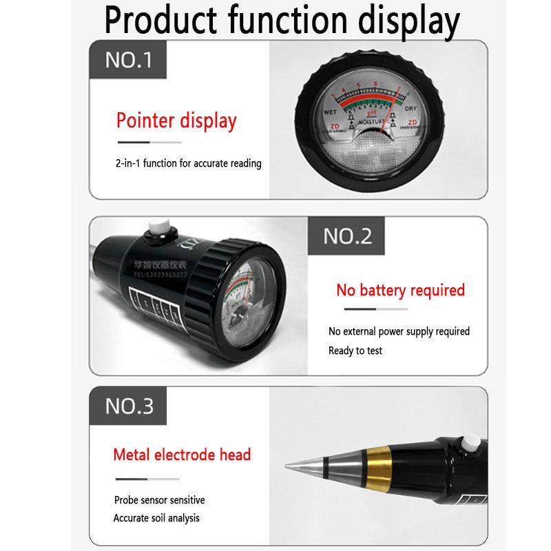 ZD05/ZD06 Soil PH meter pH meter Moisture percentage Moisture detector Horticultural test