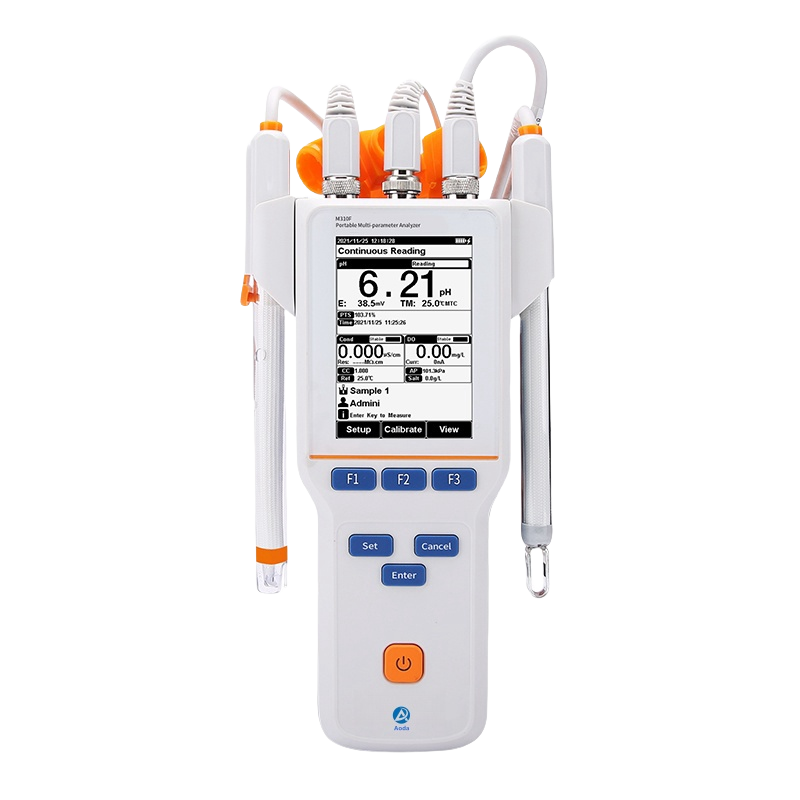 Aoda M310F Portable Multiparameter water analyzer for on site pH Conductivity EC TDS Salinity DO ION test
