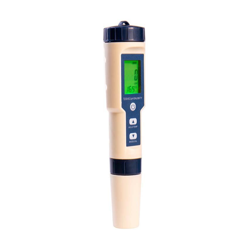 New pH meter TDS conductivity Salinometer Temperature 5-in-1 PH TDS EC SALT TEMP Water quality test pen