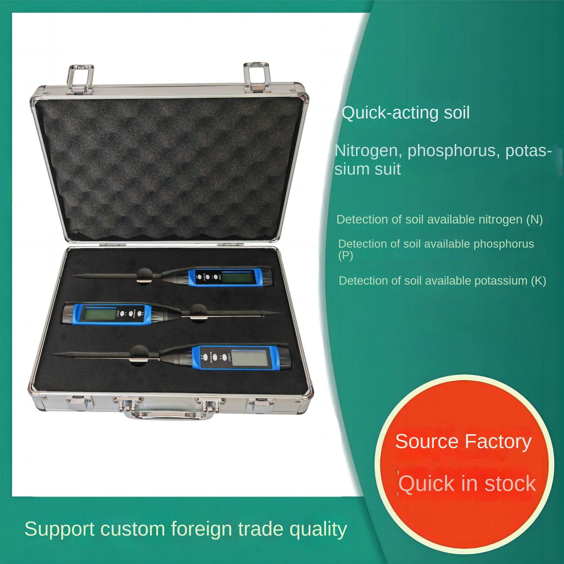 Soil NPK Meter Soil Fertility Organic Matter Nutrient Available Nitrogen Phosphorus Potassium Trace Element Tester