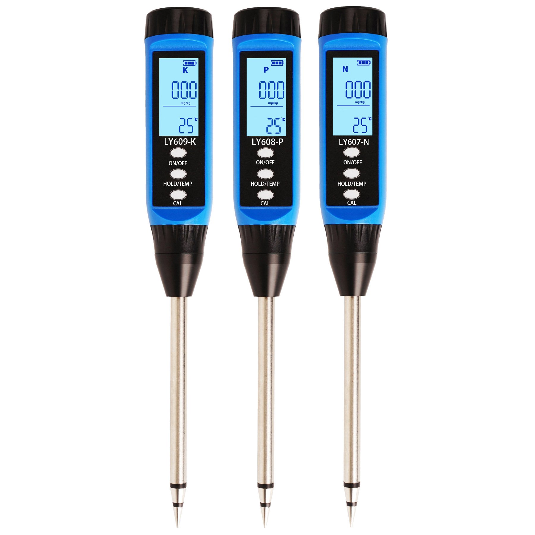 Soil NPK Meter Soil Fertility Organic Matter Nutrient Available Nitrogen Phosphorus Potassium Trace Element Tester