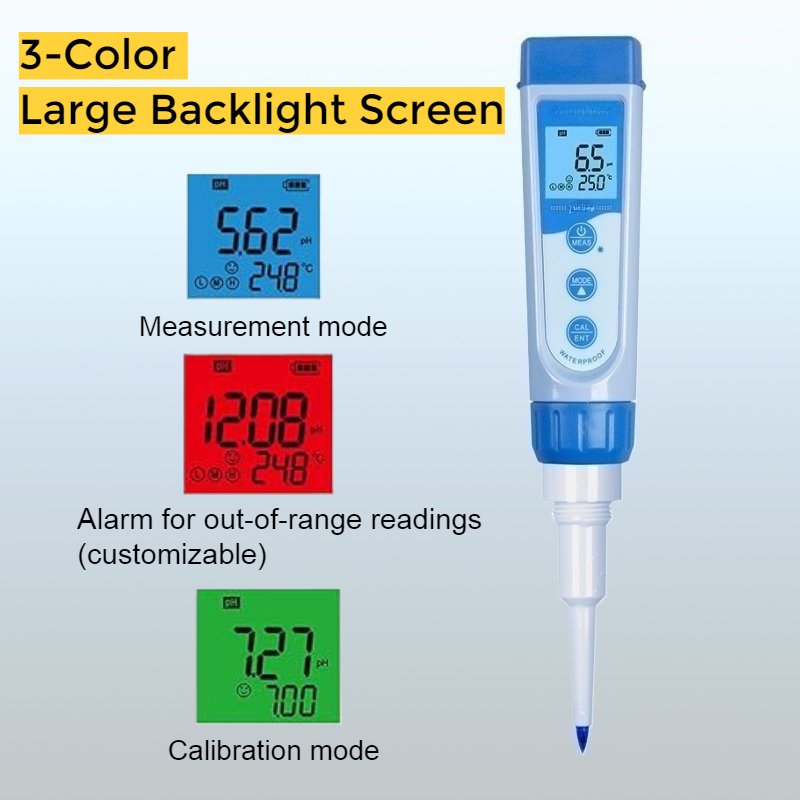 High Precision Spear pH Pen Pocket pH Meter Kit With Replaceable Puncture pH Sensor For Semi-Solid Food Dough Cheese