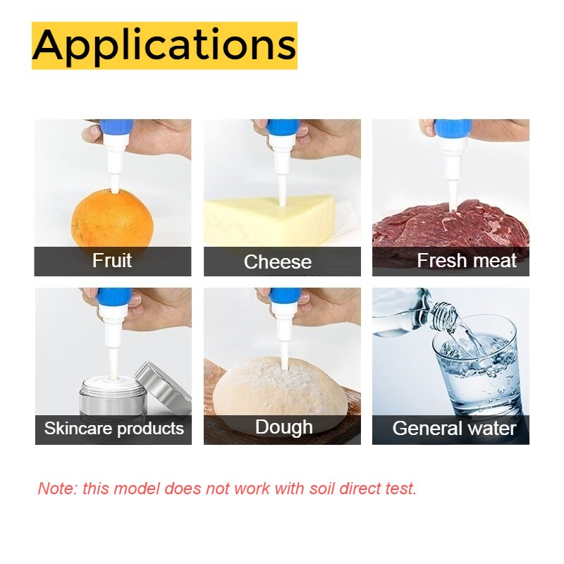 High Precision Spear pH Pen Pocket pH Meter Kit With Replaceable Puncture pH Sensor For Semi-Solid Food Dough Cheese