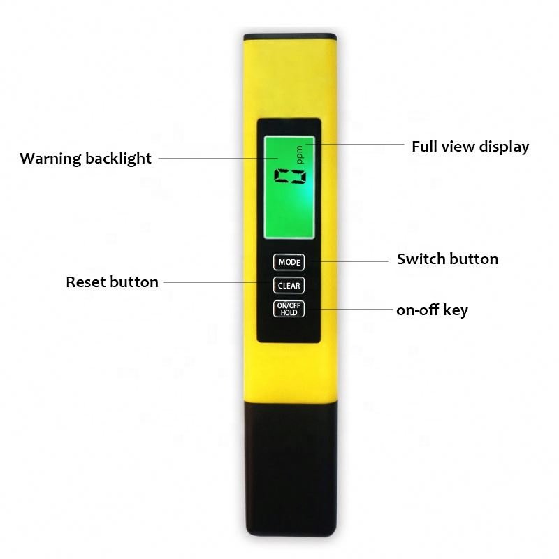 Digital Water Tester Water Quality Tester TDS Temperature & Conductivity Meter 3 in 1 EC Meter Lab PPM Meter