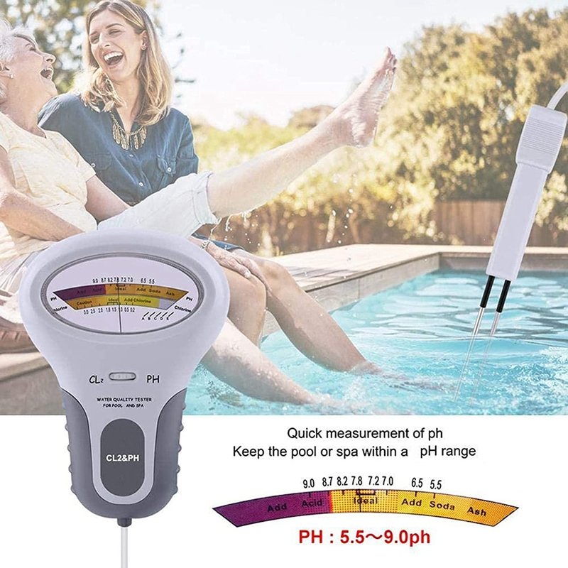 Newly Portable Digital Monitor Ph Water Tester Meter Analysis Chlorine Swimming Pool Test Kit
