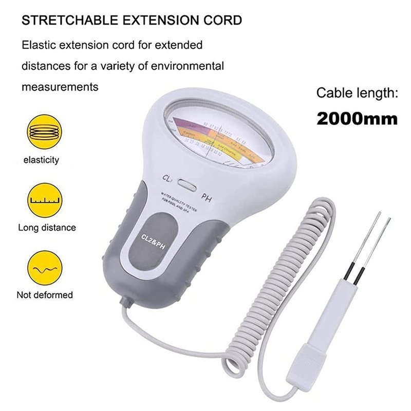 Newly Portable Digital Monitor Ph Water Tester Meter Analysis Chlorine Swimming Pool Test Kit