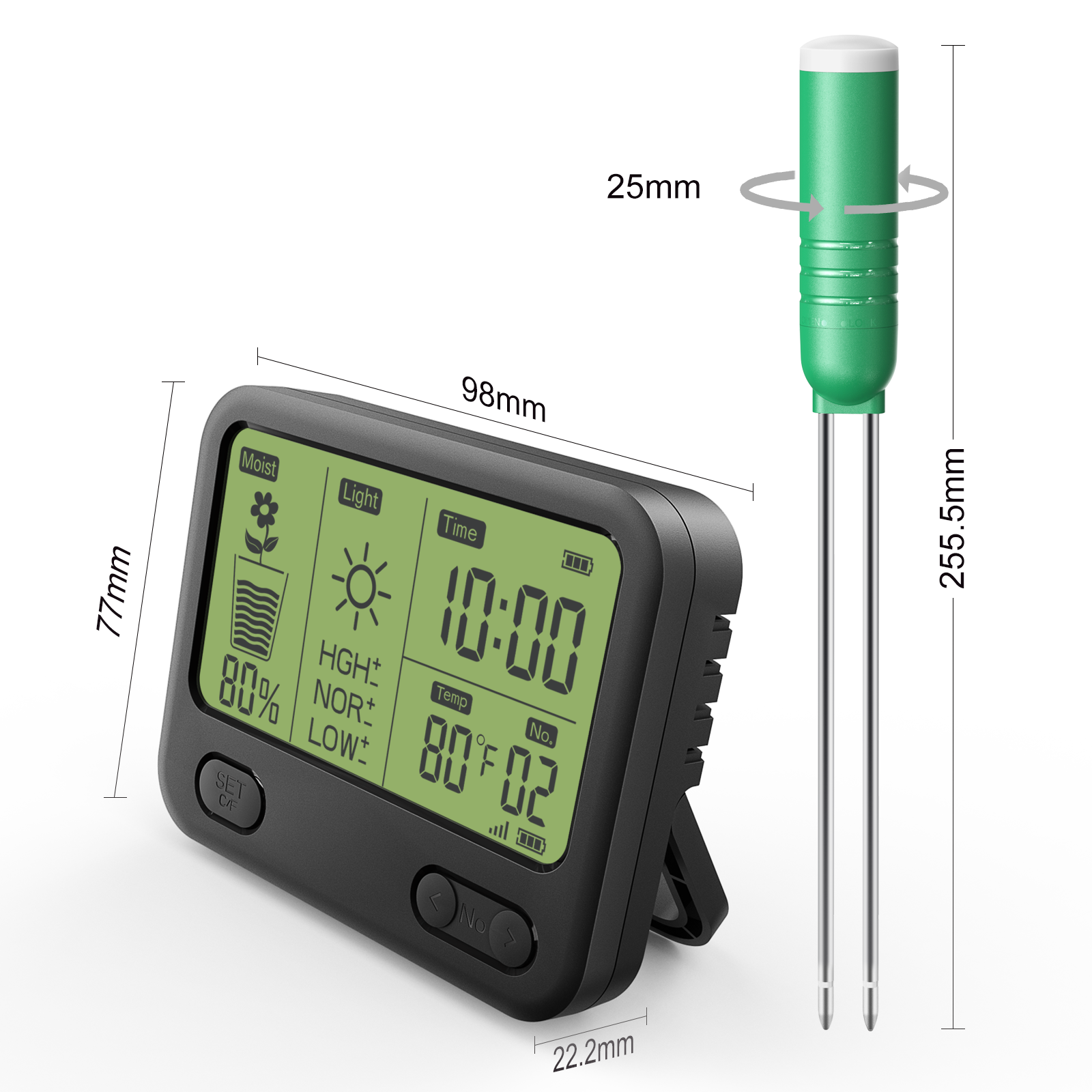 3-in-1 compost unconfined thermal coefficient digital level smart soil ph meters soil tester equipment