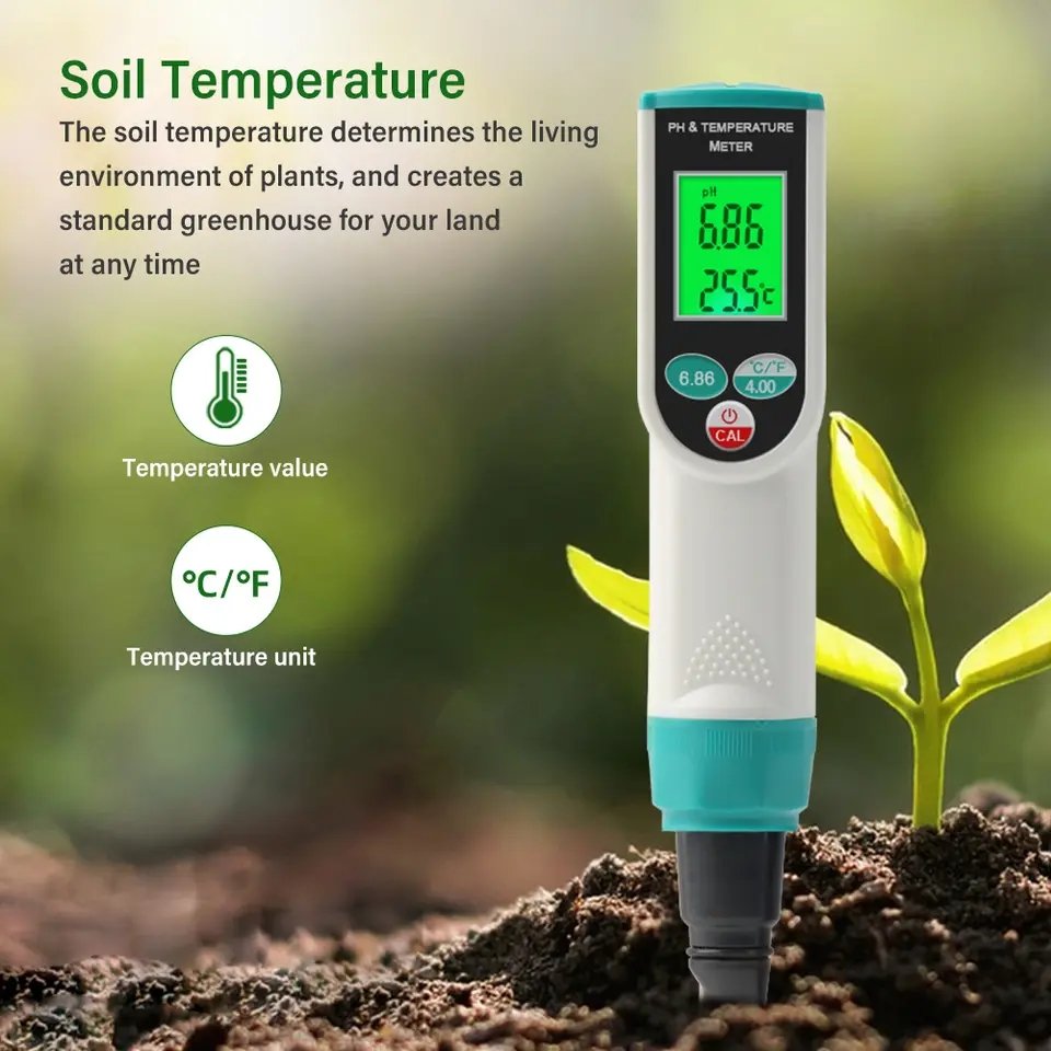 Hedao PH-2023 Digital back light pH/Temperature Waterproof Food Ph Meter for soil meat Cheese