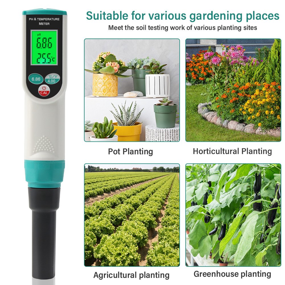 Hedao PH-2023 Digital back light pH/Temperature Waterproof Food Ph Meter for soil meat Cheese