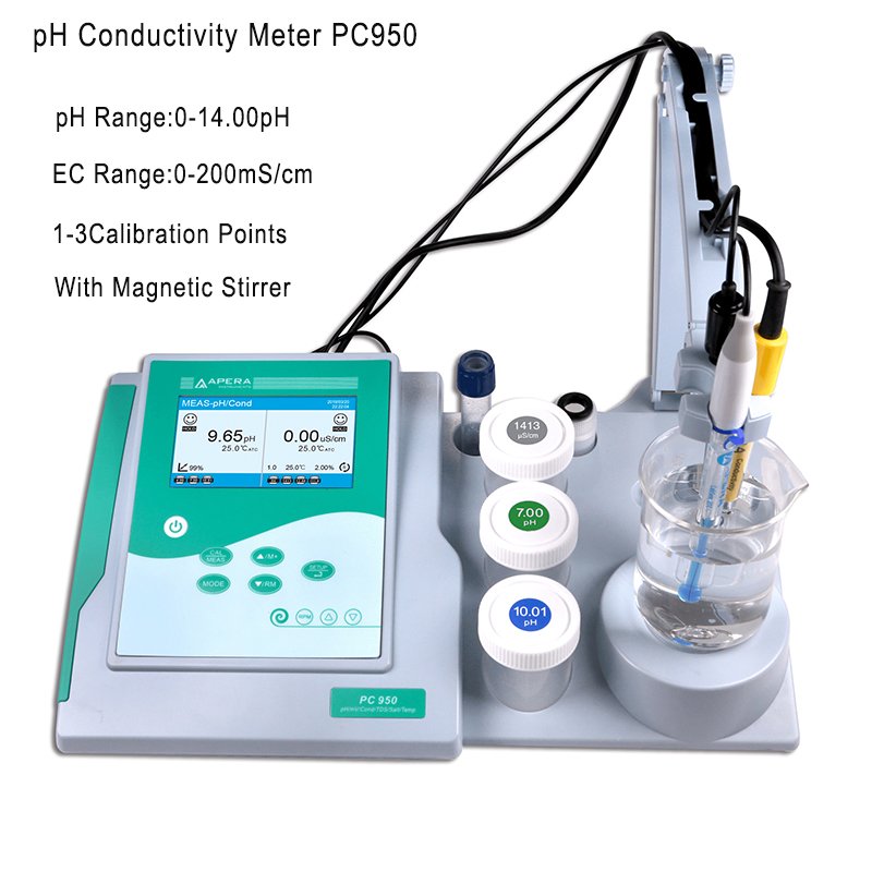 High quality Bench top pH Conductivity meter with stirrer