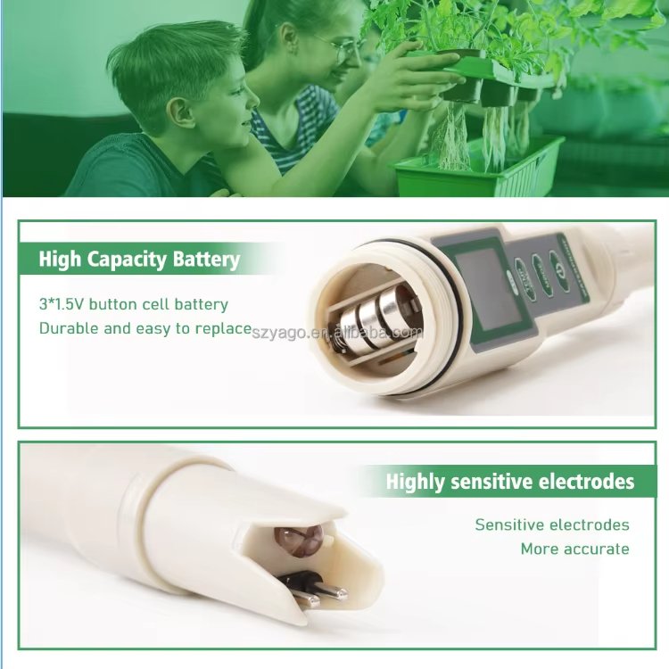 Digital LCD Backlight Screen 4 IN 1 Multifunctional Hydroponic Tester EC/TDS /Temperature / pH Meter