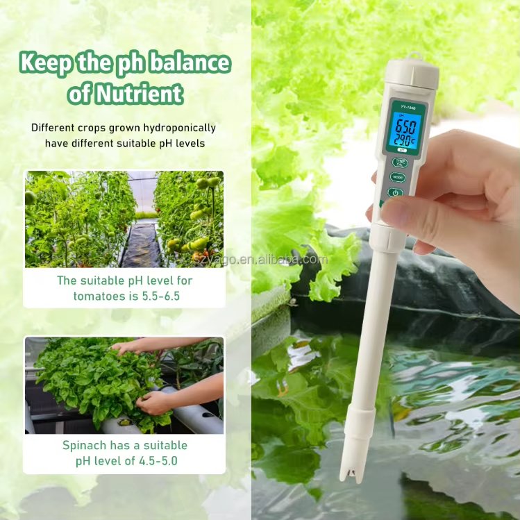 Digital LCD Backlight Screen 4 IN 1 Multifunctional Hydroponic Tester EC/TDS /Temperature / pH Meter