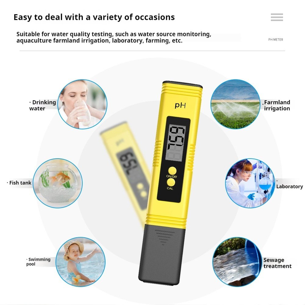 Portable pH Meter Water Quality Tester Pen for Aquariums