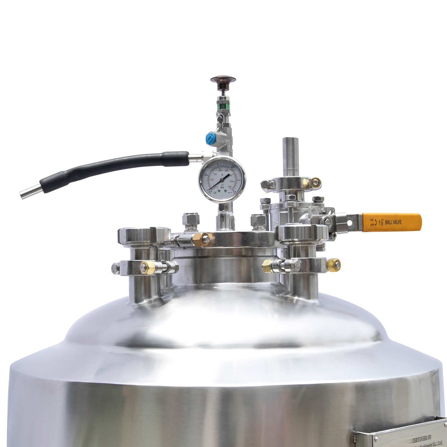 JHENTEN 100l Stainless Steel Single Wall Liquid Mixing Tank With Stirrer