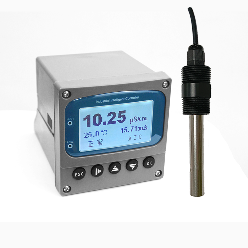 Industrial online conductivity meter and conductivity electrode 4~20mA or RS485 communication for pure water boiler water