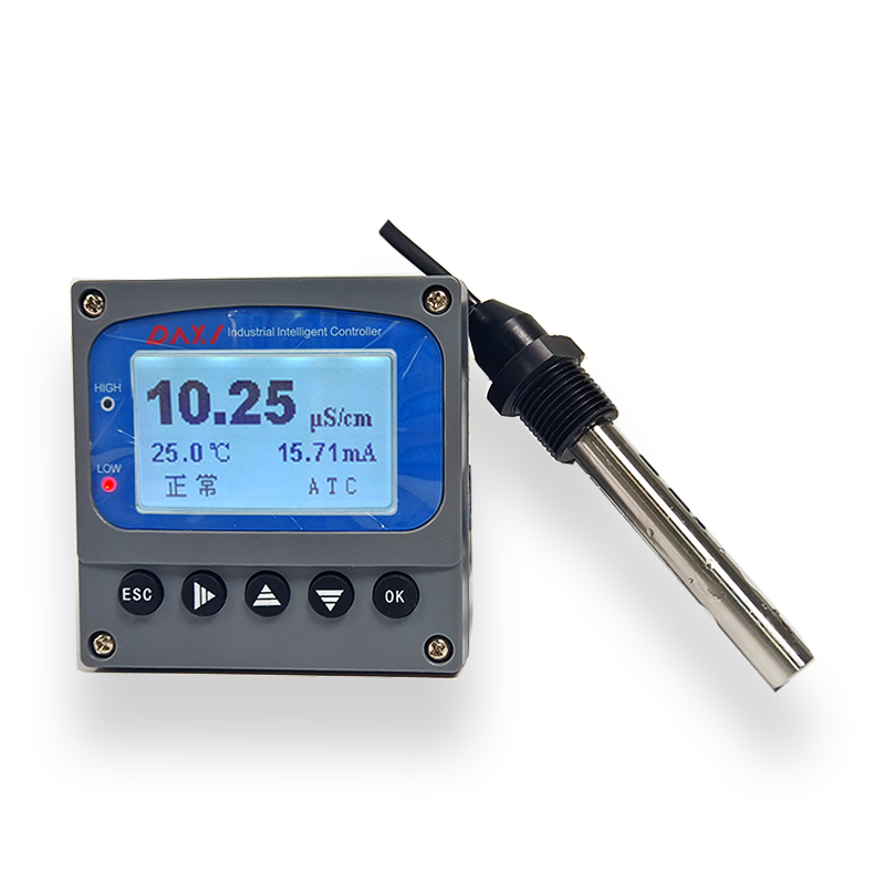 Industrial online conductivity meter and conductivity electrode 4~20mA or RS485 communication for pure water boiler water