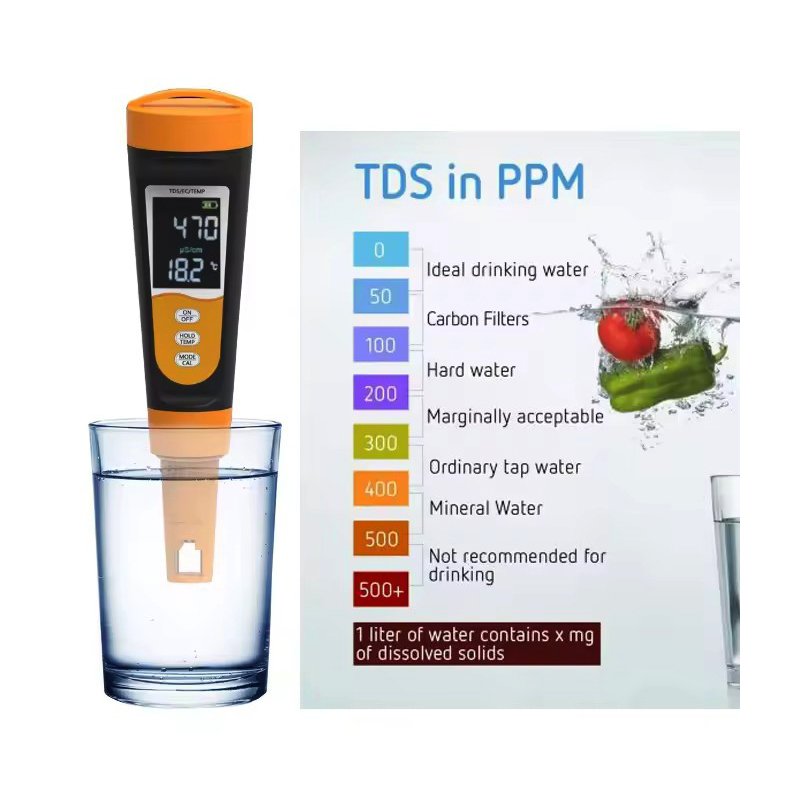Industrial Water Quality Tester 3 In 1 Ec/Temp/Tds Meter Water Ph Meter Digital For Swimming
