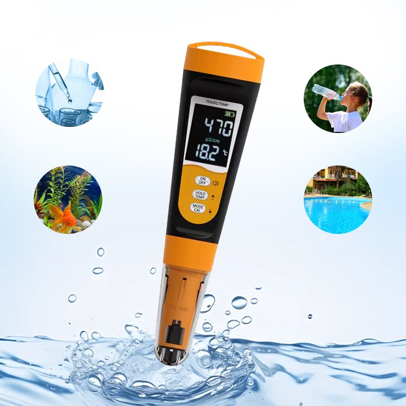 Industrial Water Quality Tester 3 In 1 Ec/Temp/Tds Meter Water Ph Meter Digital For Swimming