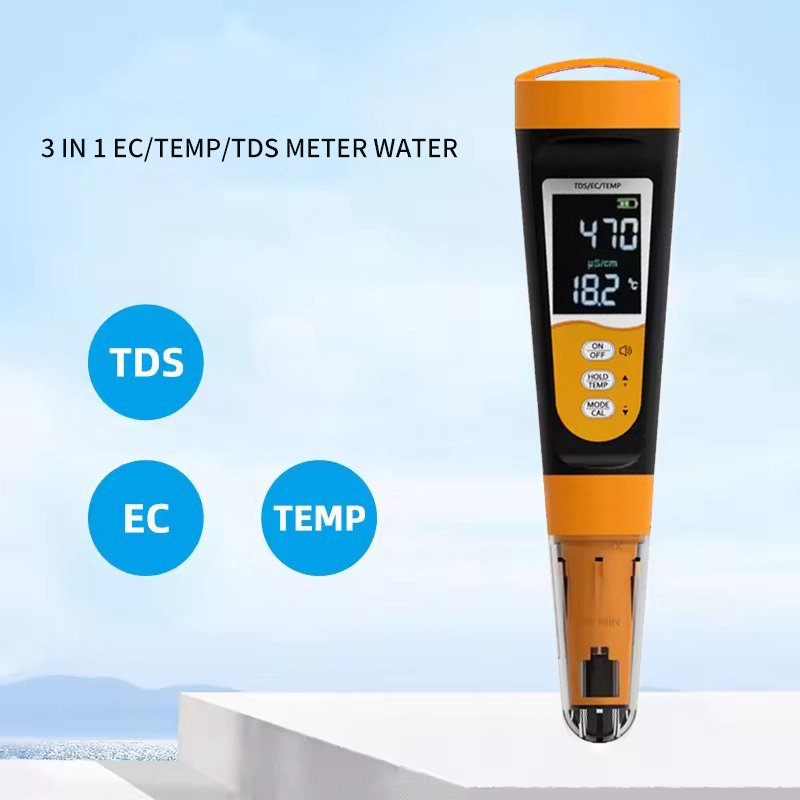 Industrial Water Quality Tester 3 In 1 Ec/Temp/Tds Meter Water Ph Meter Digital For Swimming