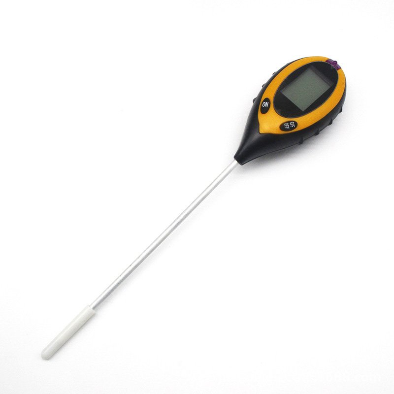 New 4 IN 1 Digital Soil Moisture Meter PH Meter Temperature Sunlight Tester for Garden Farm Lawn Plant with LCD Displayer