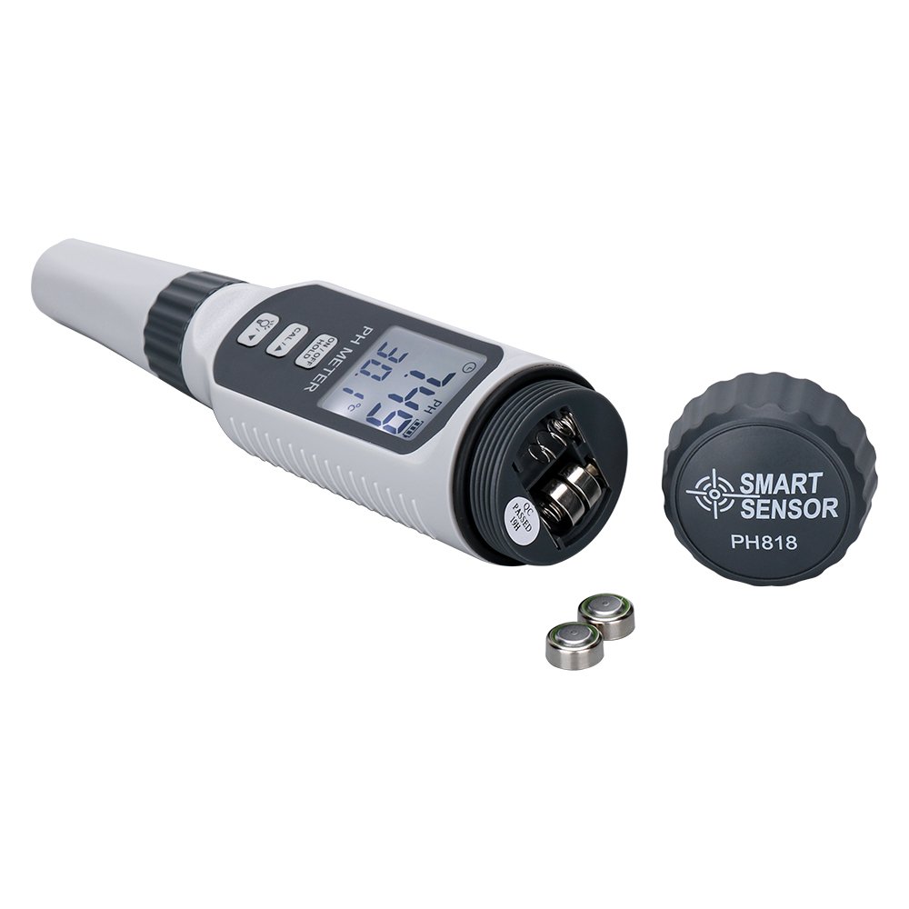 2023 new Portable LCD Digital PH Meter Pen of Tester accuracy 0.01 Aquarium Pool Water Wine Urine pH tester PH818 Smart Sensor