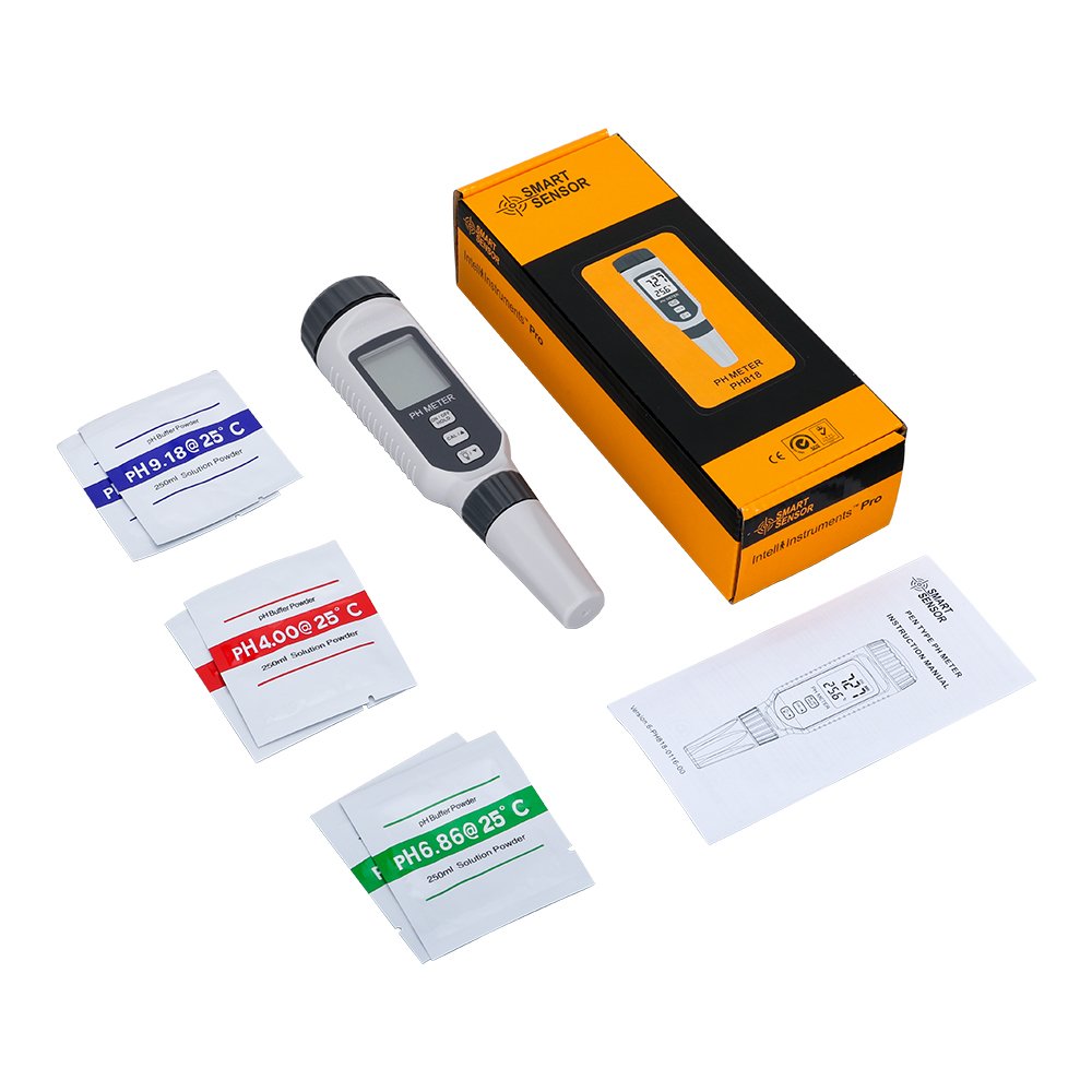 2023 new Portable LCD Digital PH Meter Pen of Tester accuracy 0.01 Aquarium Pool Water Wine Urine pH tester PH818 Smart Sensor