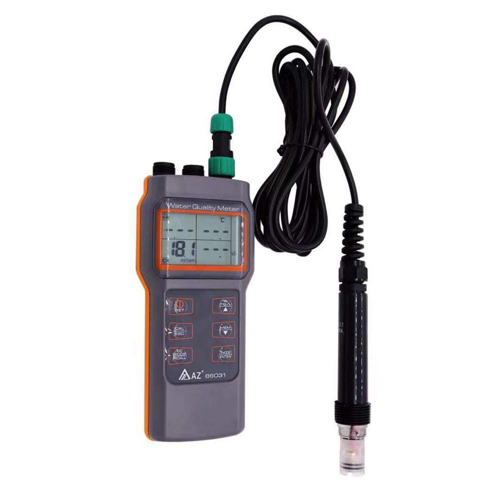 SULMILE AZ-86031 5 in 1 Water Quality Meter Dissolved Oxygen Tester PH Meter PH Conductivity Salinity Temperature Meter AZ86031