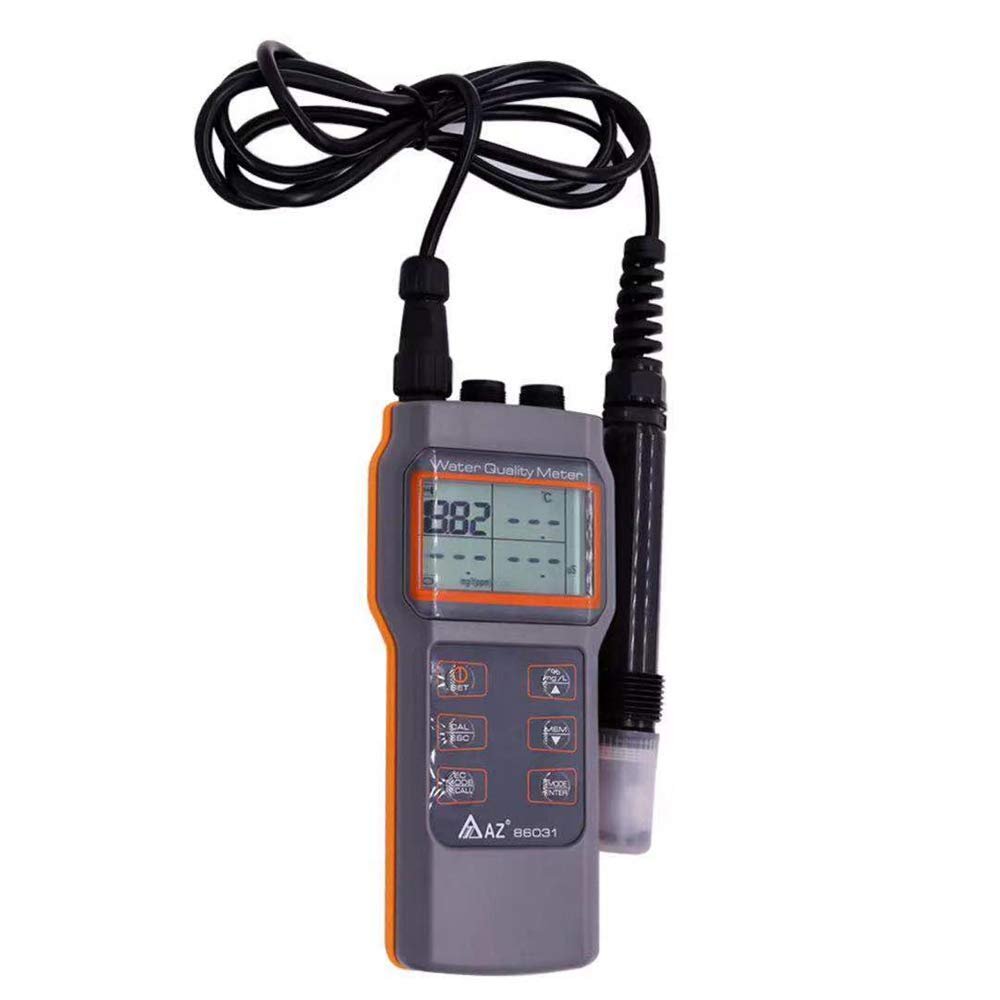 SULMILE AZ-86031 5 in 1 Water Quality Meter Dissolved Oxygen Tester PH Meter PH Conductivity Salinity Temperature Meter AZ86031
