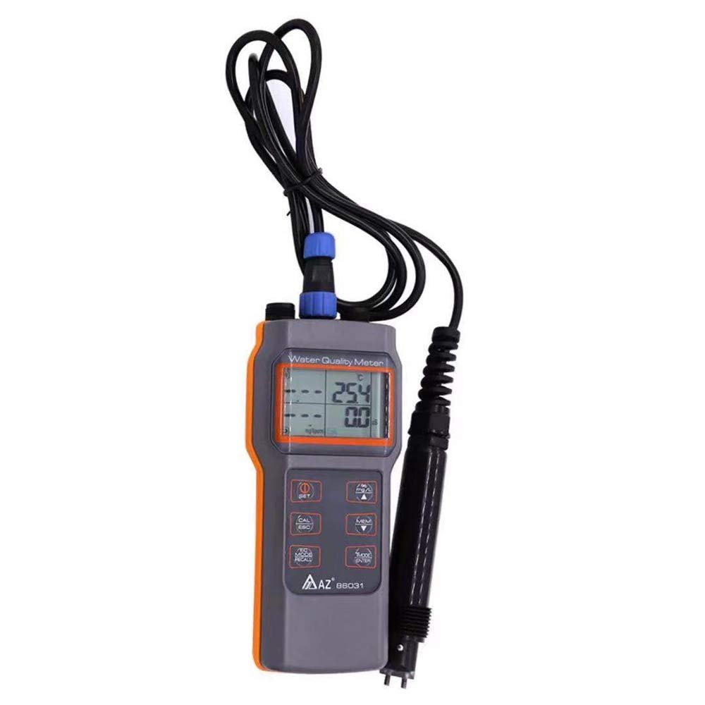 SULMILE AZ-86031 5 in 1 Water Quality Meter Dissolved Oxygen Tester PH Meter PH Conductivity Salinity Temperature Meter AZ86031