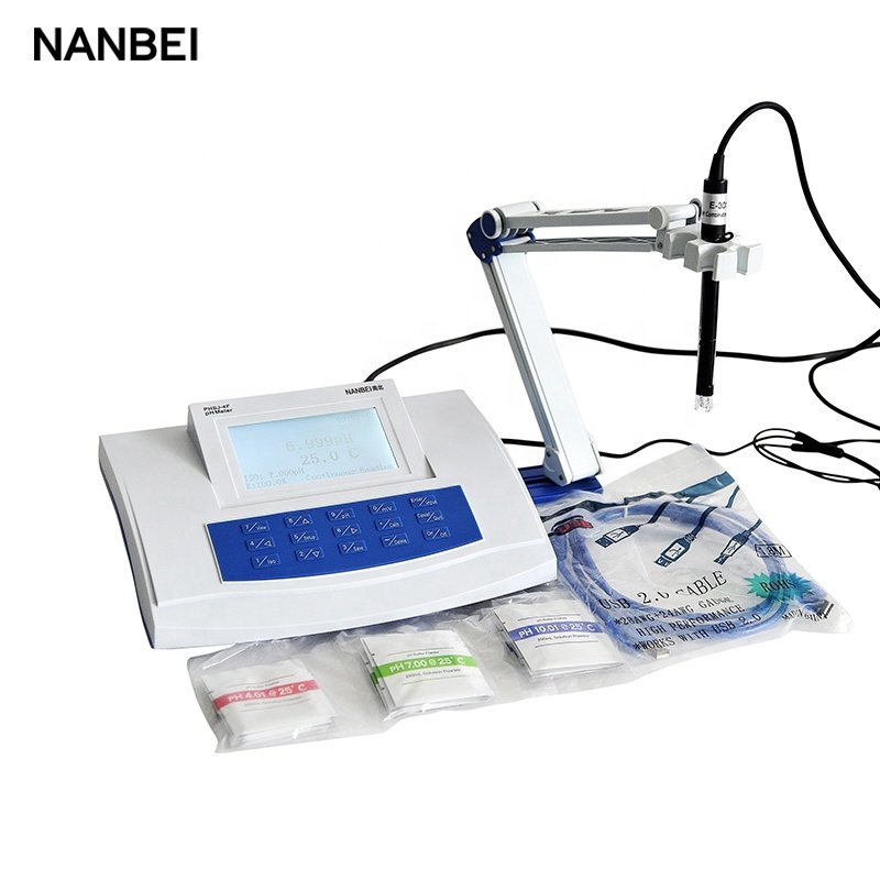 benchtop laboratory automatic temperature compensation digital soil blood ph meter tester