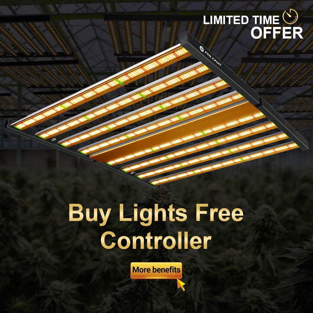 Phlizon 2024 led grow light bar 1000W with uv ir adjustable spectrum led 8 bar lm301b lm281b grow lights full spectrum