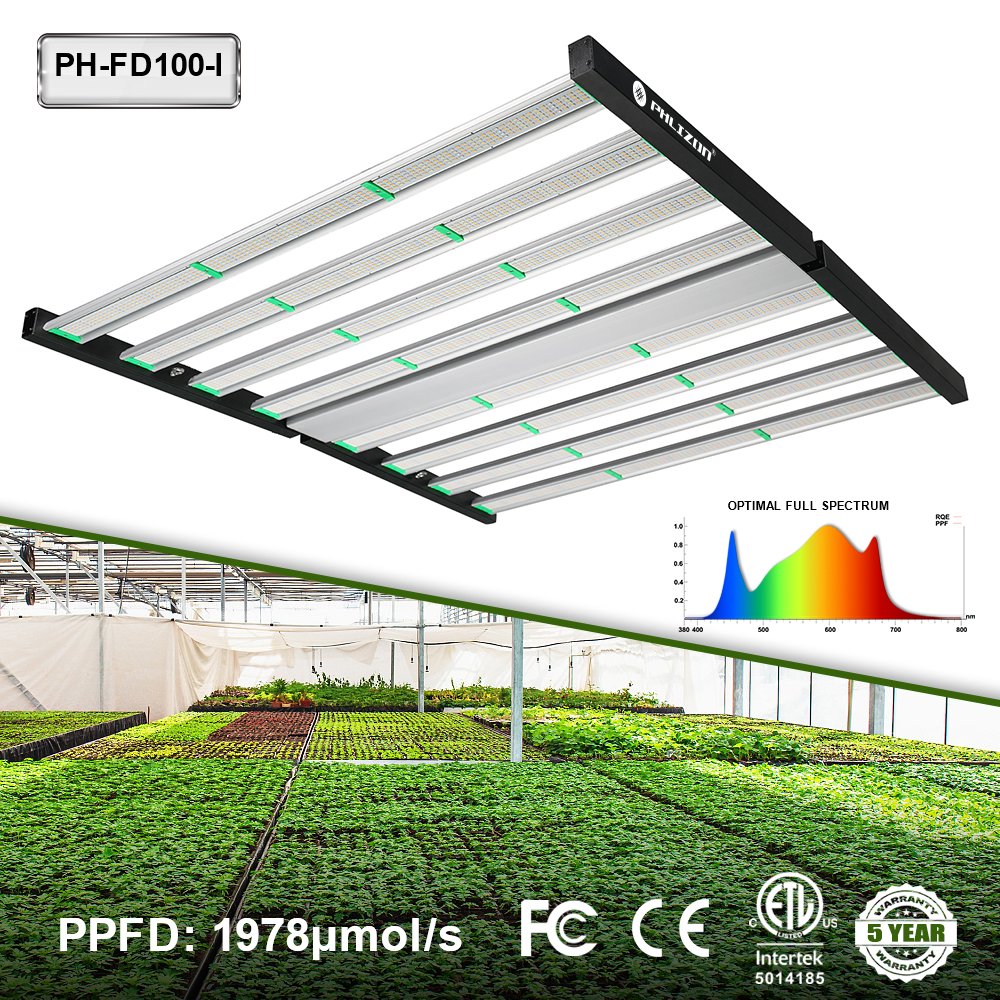 Phlizon 2024 led grow light bar 1000W with uv ir adjustable spectrum led 8 bar lm301b lm281b grow lights full spectrum